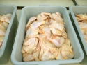 Turning the chicken