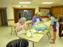 Fujinkai makes won ton filling