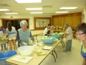 Fujinkai makes won ton filling