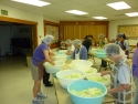 Fujinkai makes won ton filling