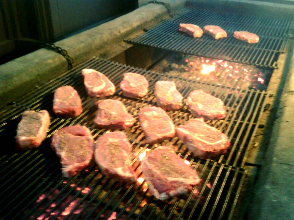 Ribeyes on the hot grill!